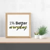 "1% Better Every Day" Motivational Wall Art Poster For Home, Office and Students