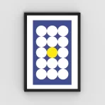 Express Uniqueness - Minimalist Wall Art Poster with Yellow Circle Design