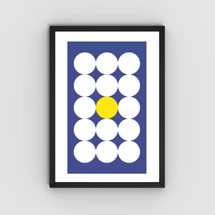 Express Uniqueness - Minimalist Wall Art Poster with Yellow Circle Design