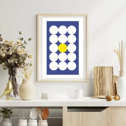 Express Uniqueness - Minimalist Wall Art Poster with Yellow Circle Design