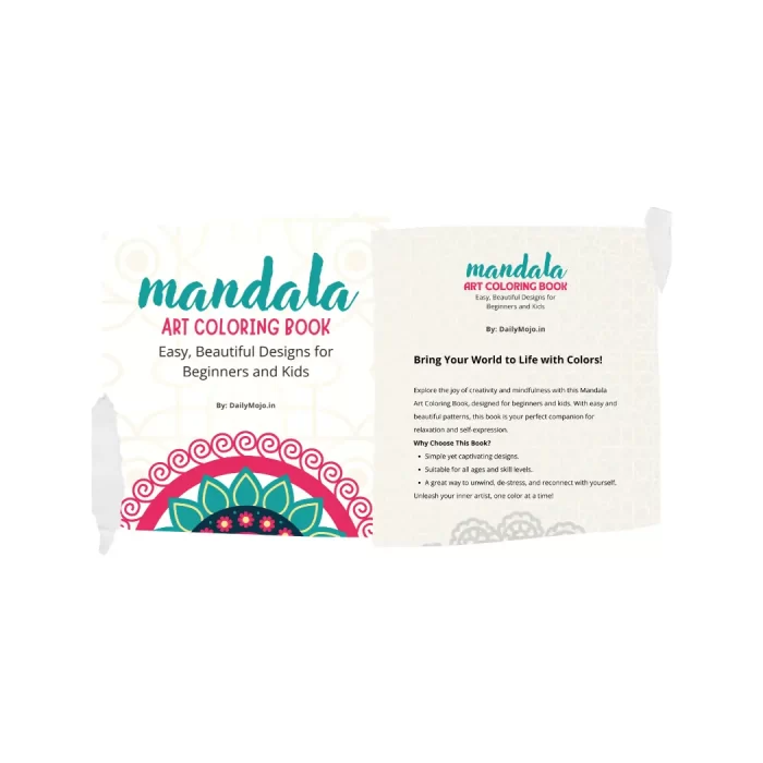 Mandala Art Coloring Book - Front and Back Cover