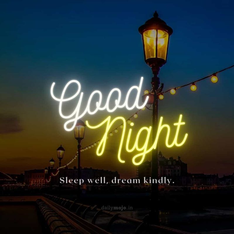 dreamy background with aesthetic good night quote