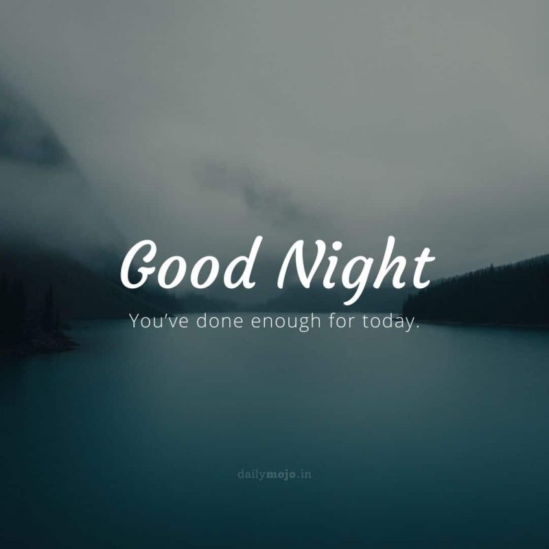 beautiful image with short good night quote