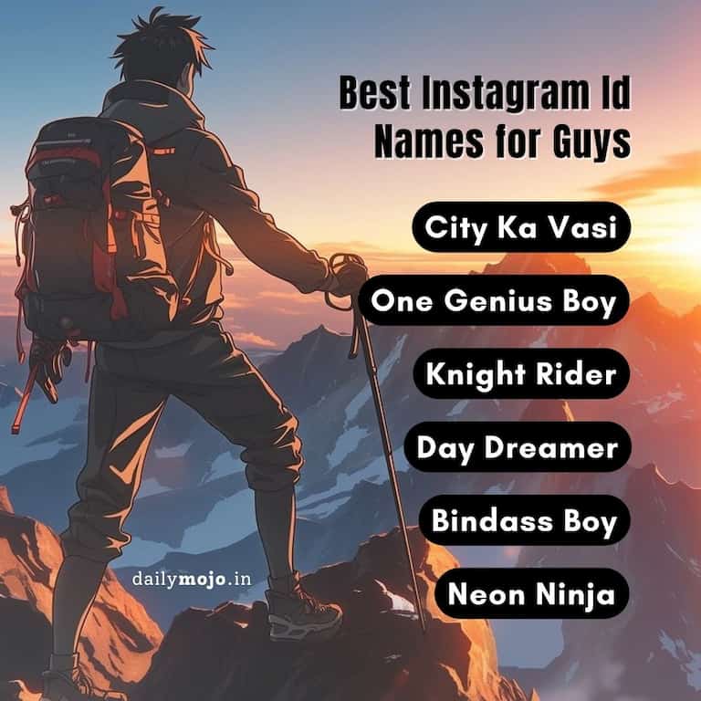 Best Instagram Id Names for Guys