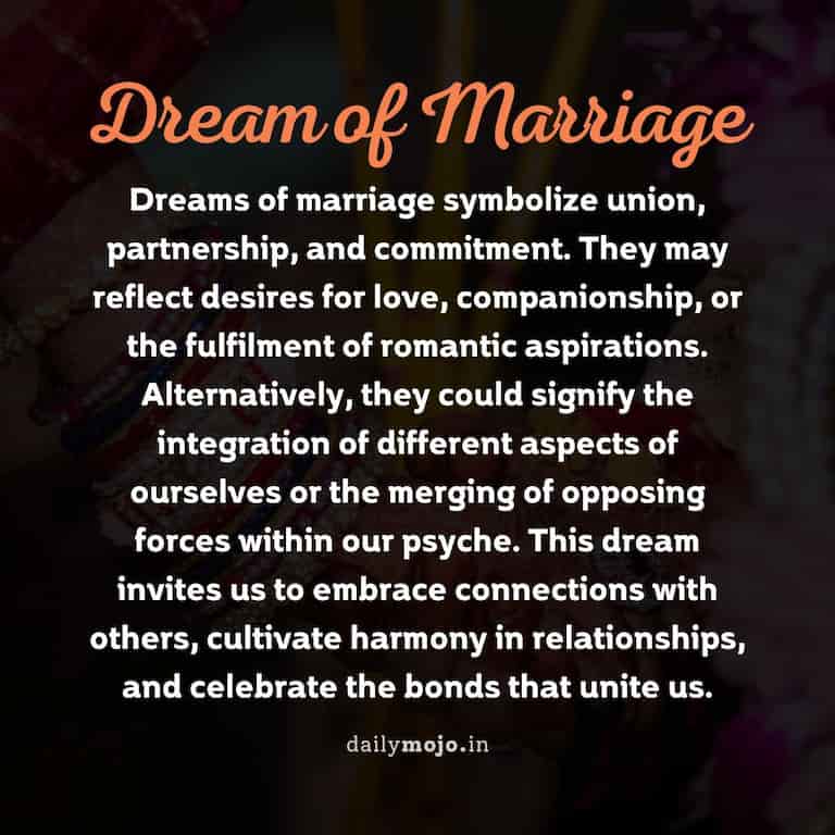 Dream of Marriage