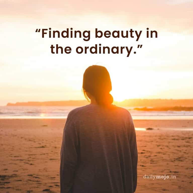 Finding beauty in the ordinary