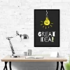 Great Idea! Motivational Wall Art Poster – Inspirational Decor for Home, Office, or Creative Spaces
