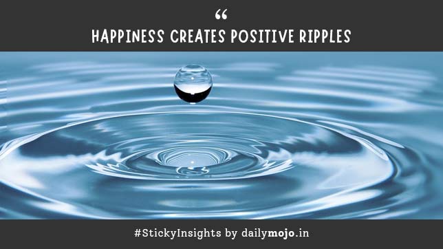 Happiness Creates Positive Ripples : Today’s Thought with Meaning