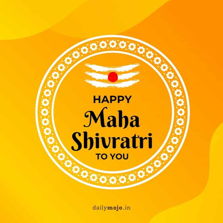 happy maha shivratri to you