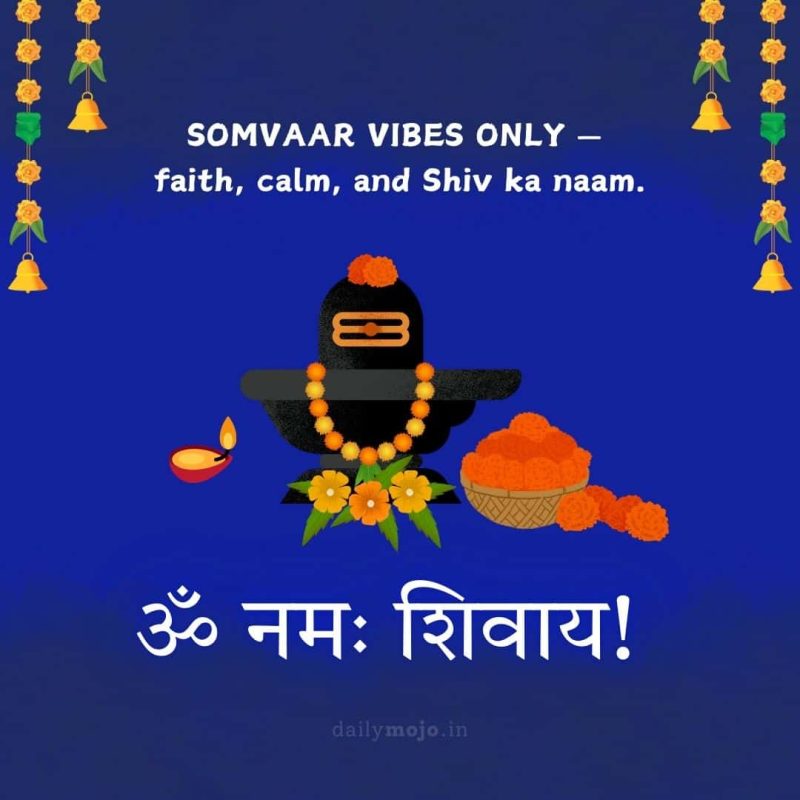 Somvaar vibes only — faith, calm, and Shiv ka naam. ॐ नमः शिवाय!