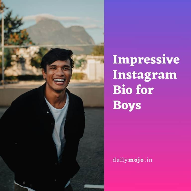 Best Impressive Instagram Bio for Boys