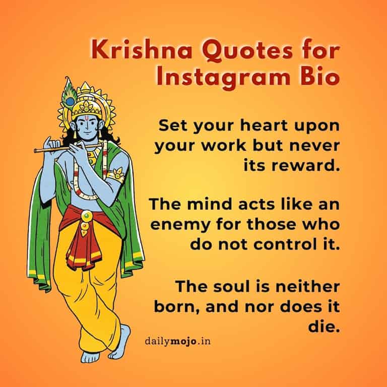 Krishna Quotes for Instagram Bio