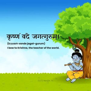 Aesthetic Krishna Bio for WhatsApp in Sanskrit font