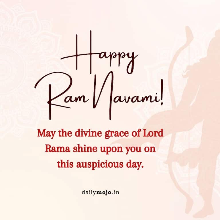  May the divine grace of Lord Rama shine upon you on this auspicious day. Happy Ram Navami 2024!
