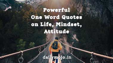 Powerful One Word Quotes on Life, Mindset, Attitude