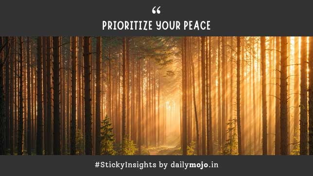 Prioritize Your Peace