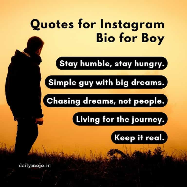 Quotes for Instagram Bio for Boy
