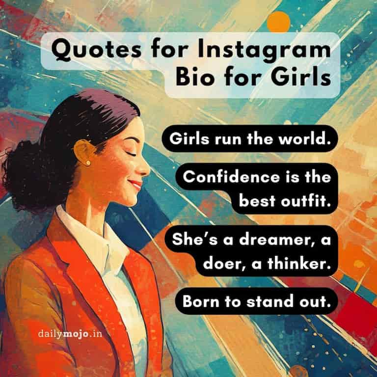 Quotes for Instagram Bio for Girls