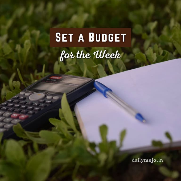 Set a Budget for the Week