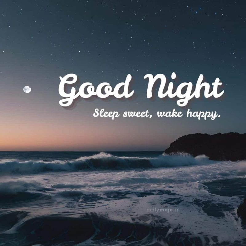 scenic picture with good night quote