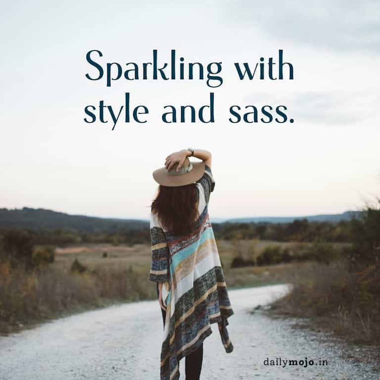 Sparkling with style and sass