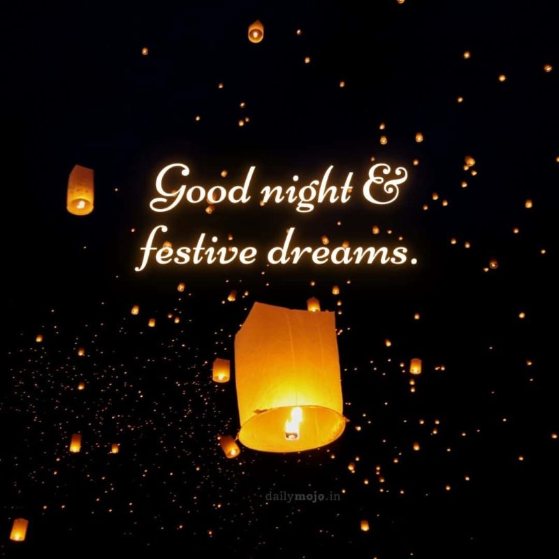 lantern lights good night quote image