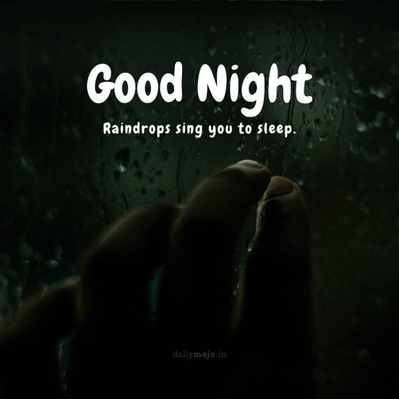 good night image with short and simple quote