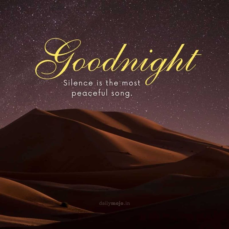 sand mountain image with good night quote