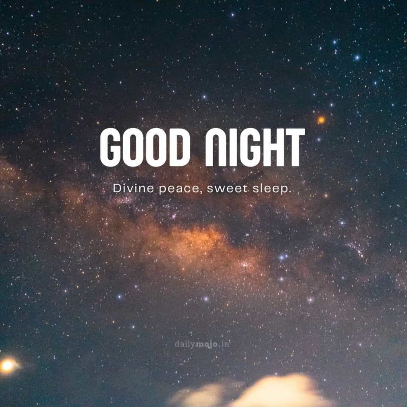 galaxy image with good night quote