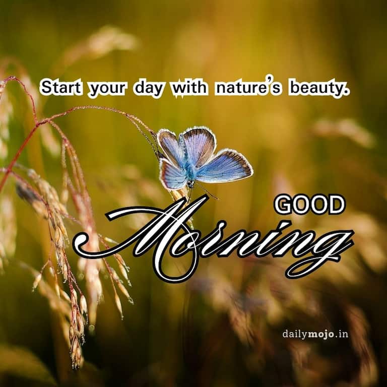 Start your day with nature’s beauty. Good morning