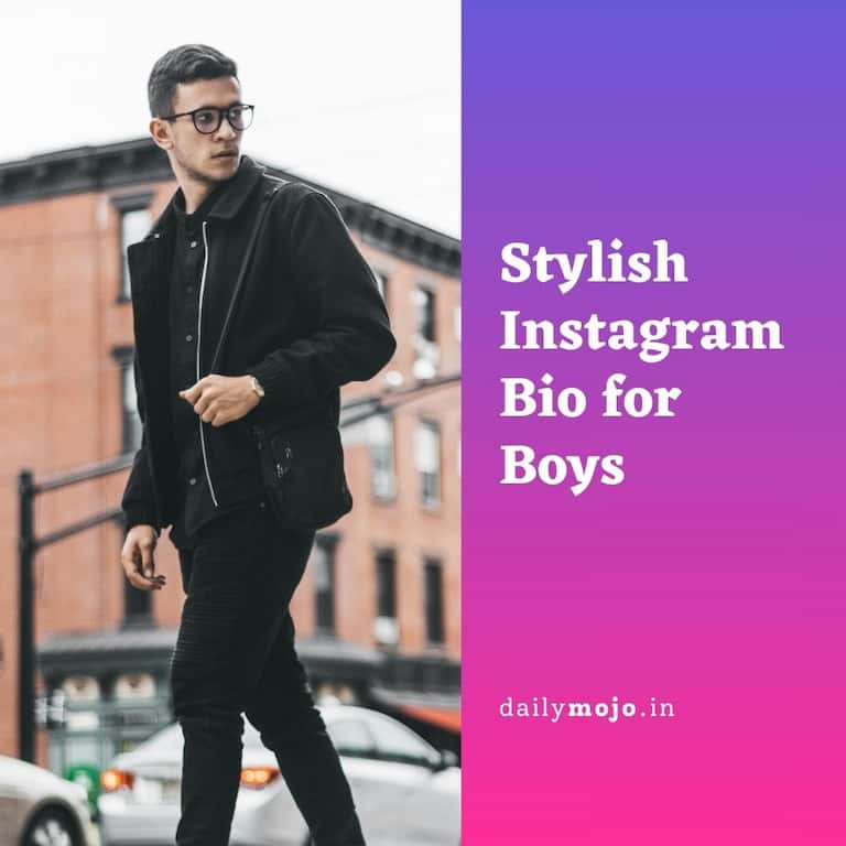 Stylish Instagram Bio for Boys