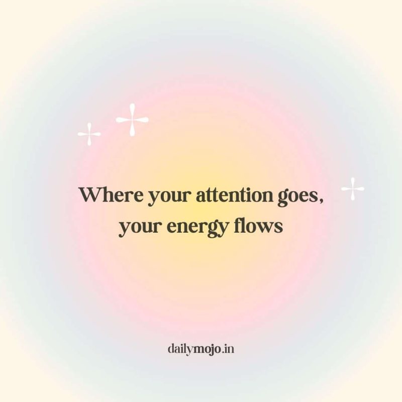 Thought of the day about focus, attention and productivity