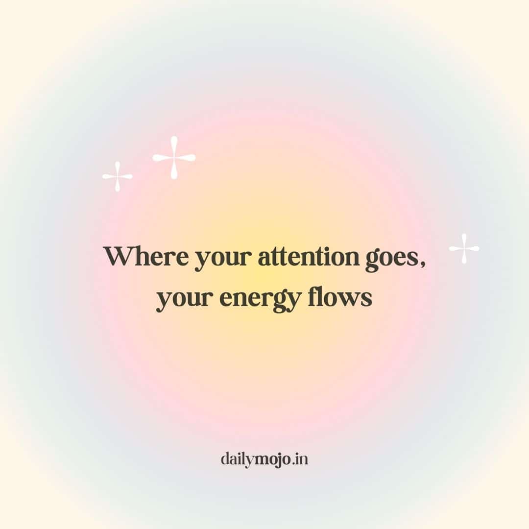 Thought of the day about focus, attention and productivity