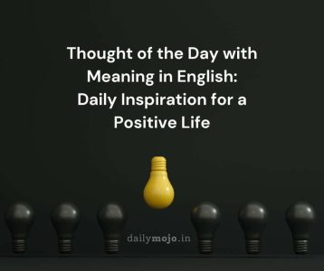 Thought of the Day with Meaning in English: Daily Inspiration for a Positive Life