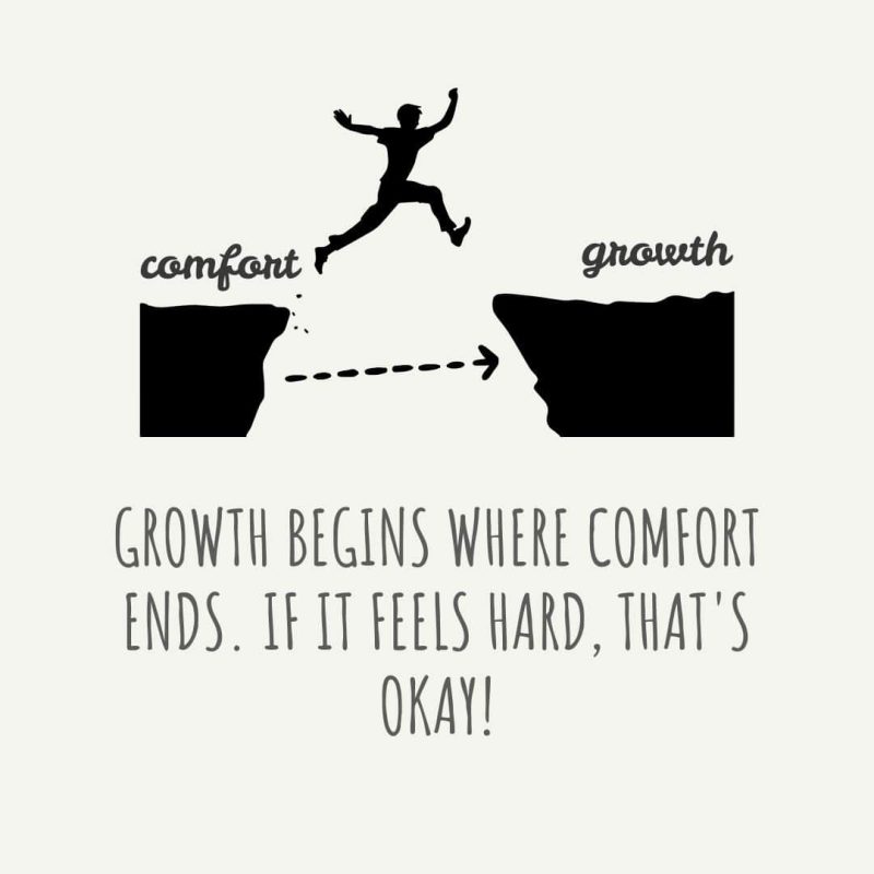 Thought of the Day: Growth begins where comfort ends.