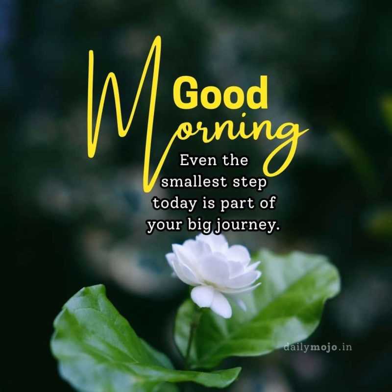 Even the smallest step today is part of your big journey.
